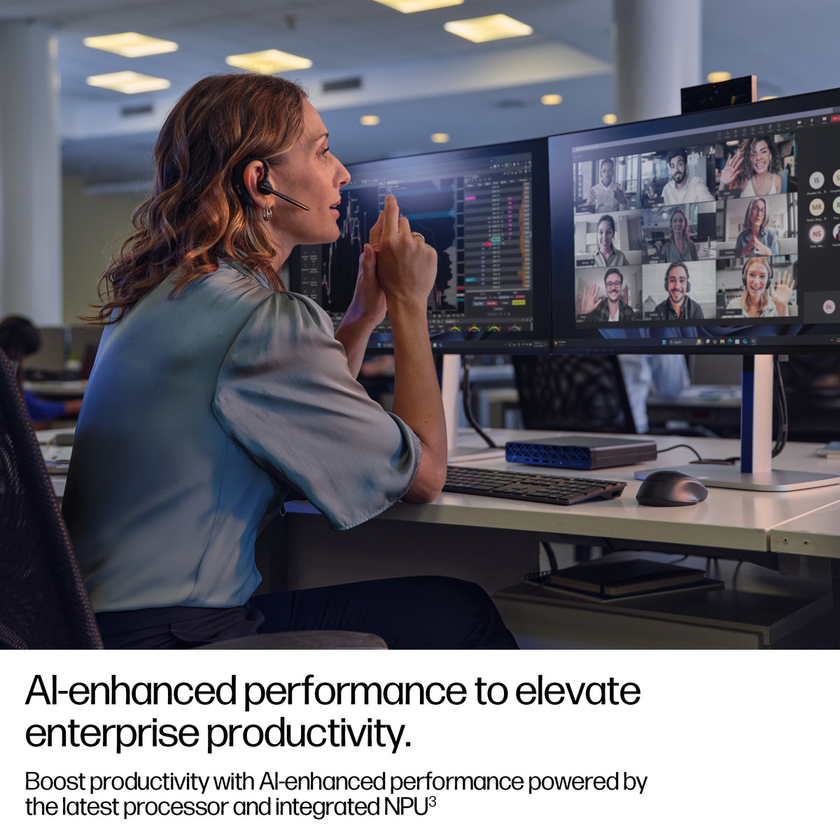 HP EliteDesk 8 Mini G1i AI PC Intel Core Ultra 9 64 Go DDR5 1 To SSD Windows 11 Pro Noir
