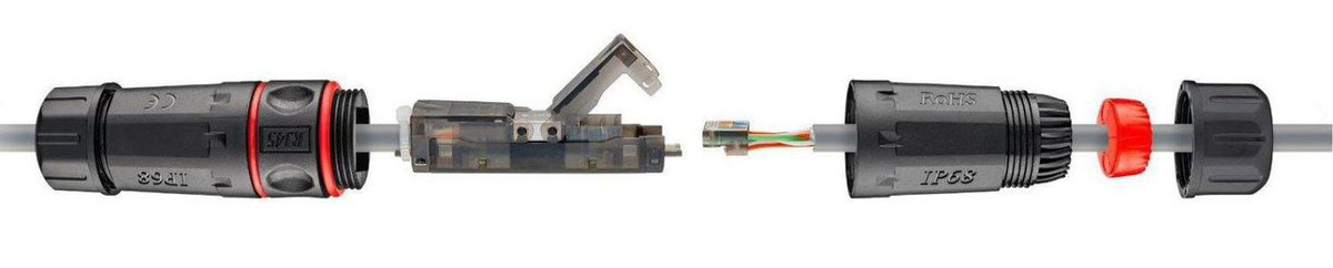 Connecteur de fils RJ-45 KON525, Noir
