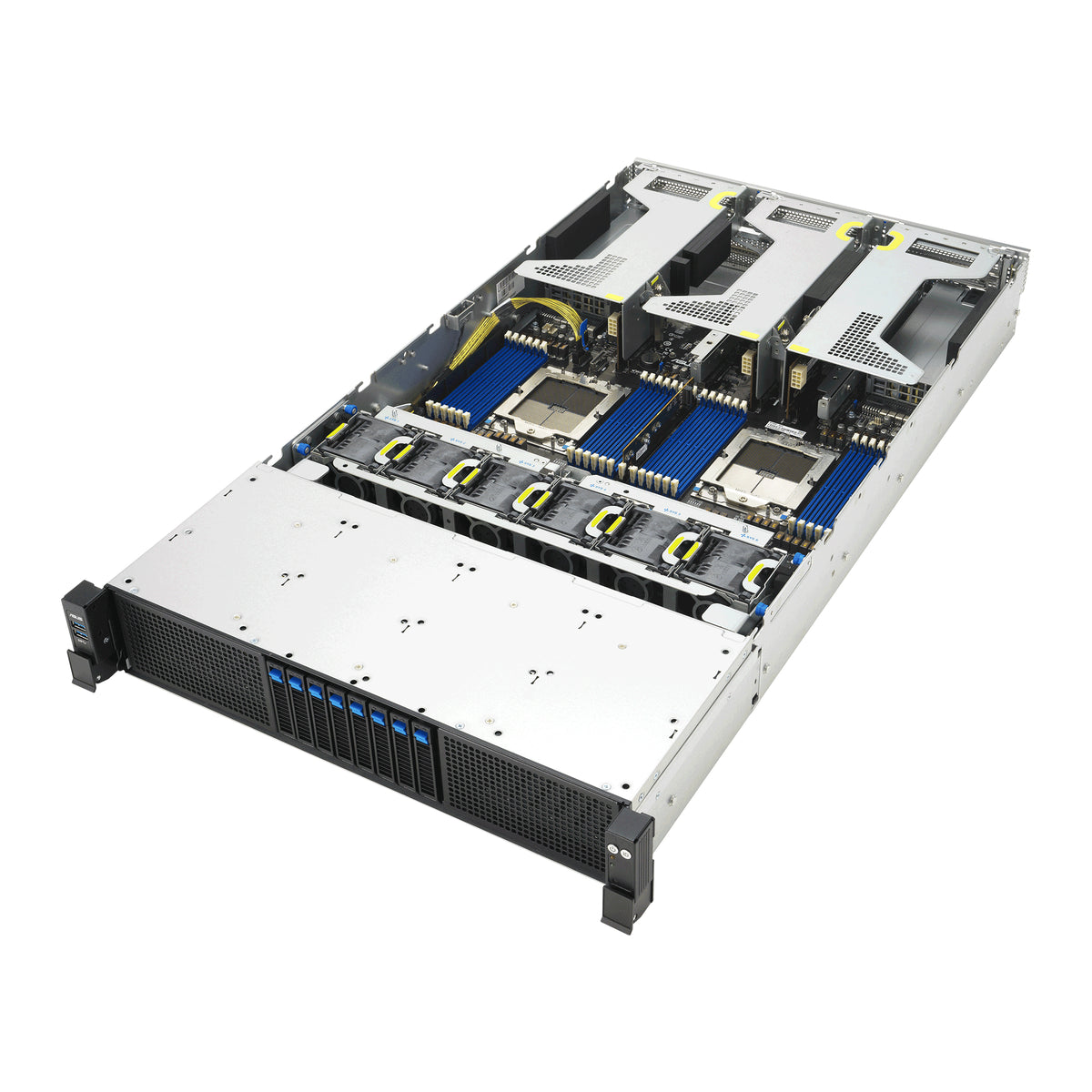 ASUS RS720A-E13-RS8U Serveur Rack 2U Socket SP5 Noir et Argent