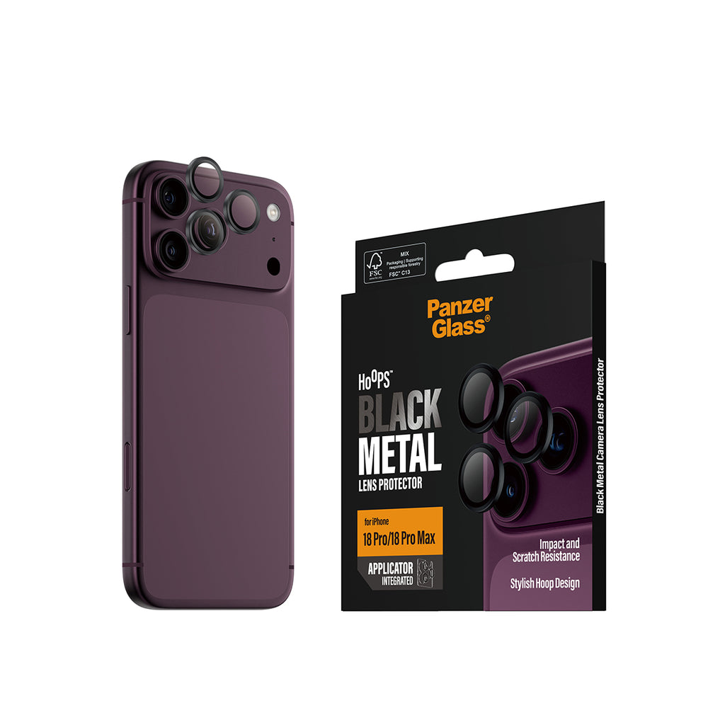 PanzerGlass ® Hoops® Camera Lens Protector Black iPhone 2026 Pro | 2026 Pro Max Protection d'écran transparent 1 pièce(s