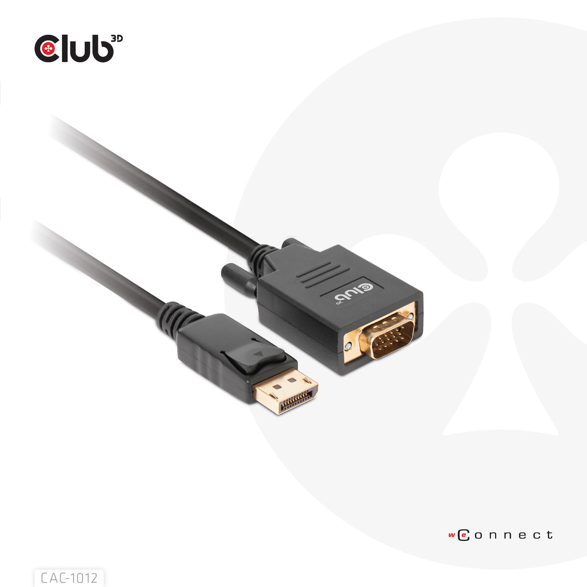 CLUB3D CAC-1012 Câble Adaptateur DisplayPort vers VGA (D-Sub), 2 m, Noir