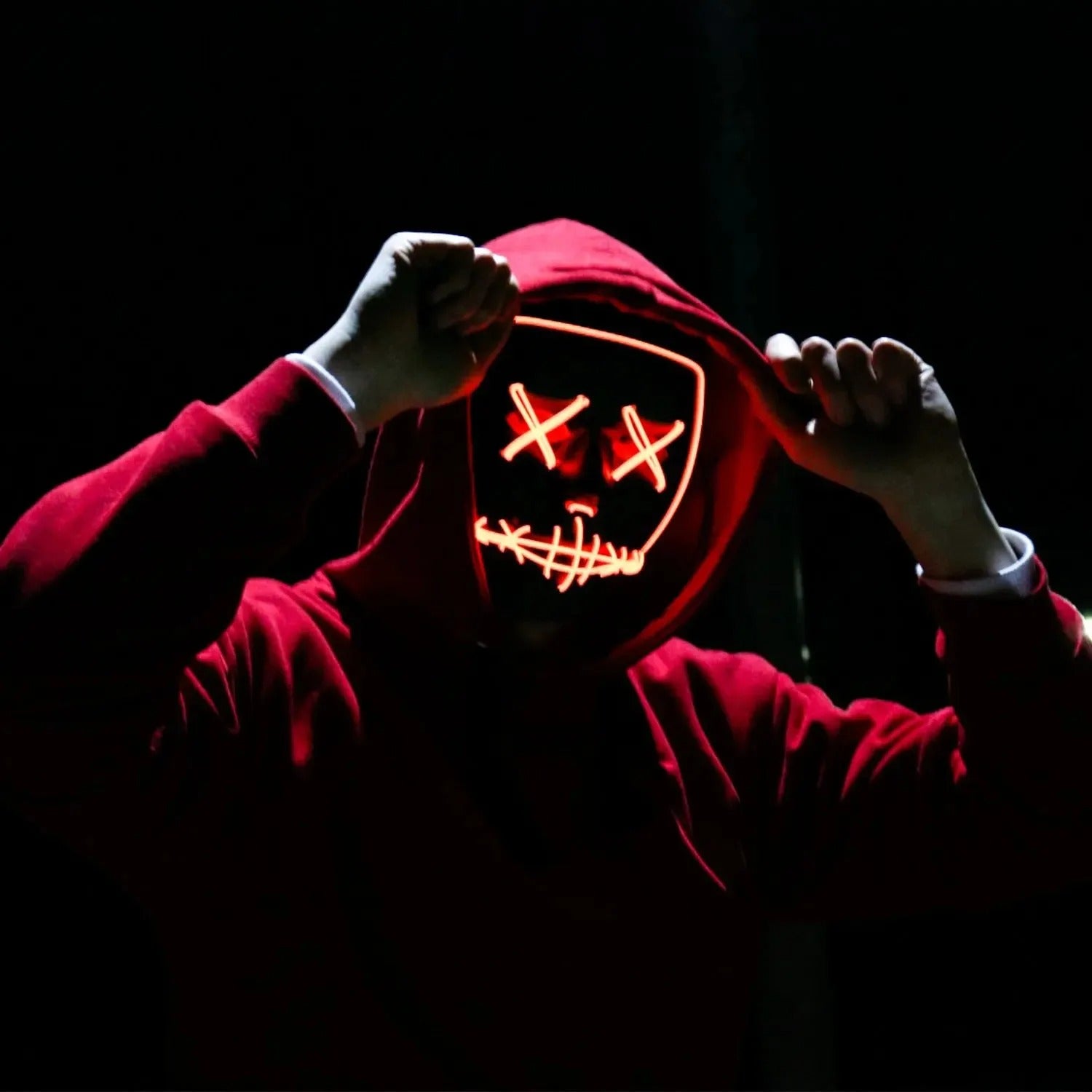 MASKA LED ŚWIECĄCA LEDOWA IMPREZA KONCERT PURGE
