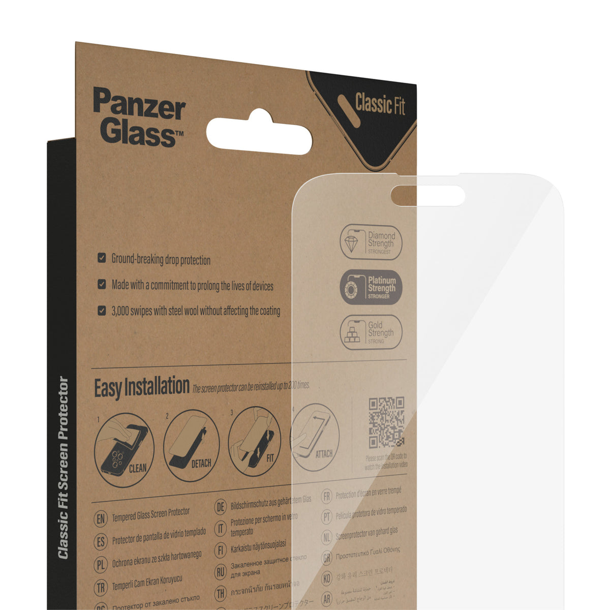 PanzerGlass ® Screen Protector iPhone 14 Pro Max | Classic Fit Protection d'écran transparent Apple 1 pièce(s)