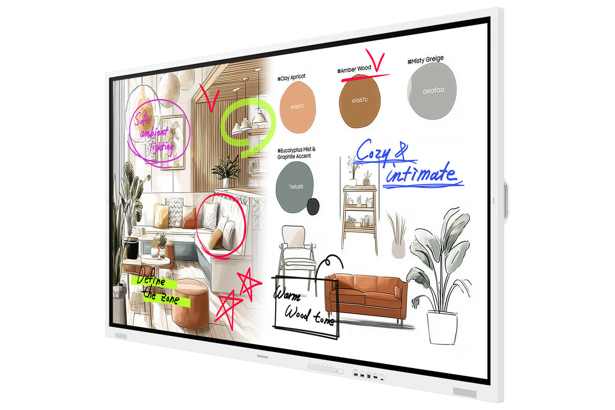 Samsung WM85FX Tableau Blanc Interactif 85" 4K UHD 3840 x 2160 pixels Écran Tactile