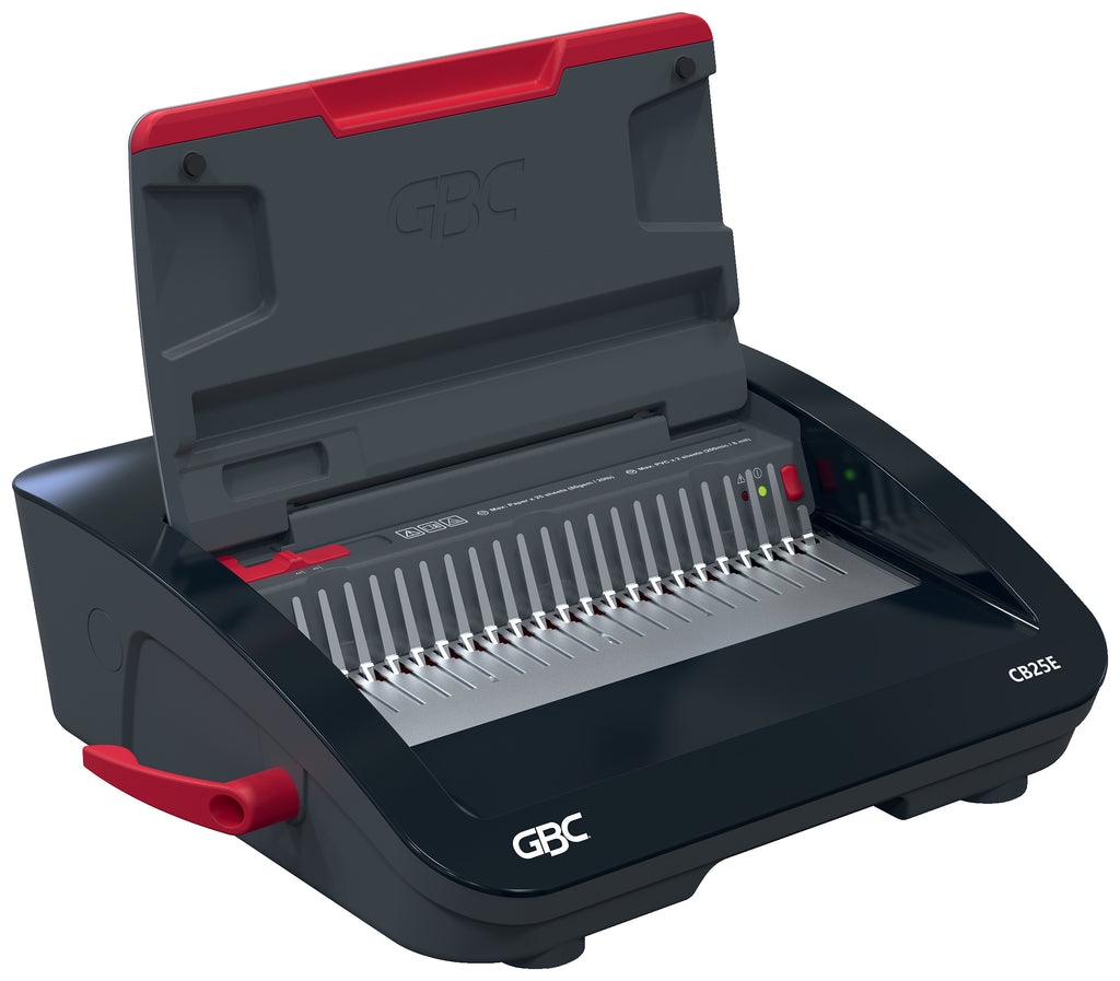 GBC GBC CombBind CB25E Machine de reliure à peigne 390 feuilles Noir, Rouge