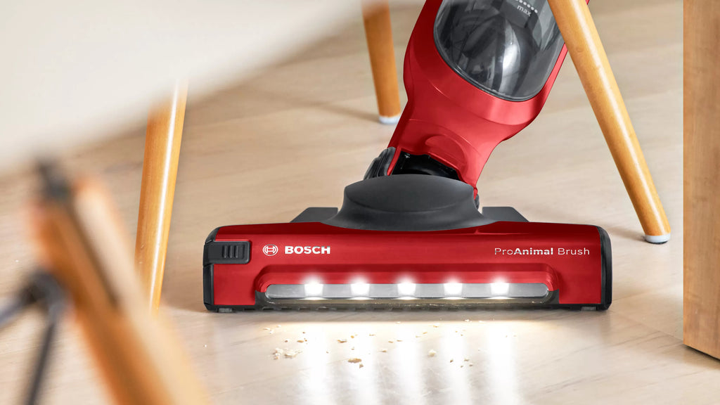 Bosch Bosch Serie 4 BBH3ZOO28 aspirateur balai et balai électrique Batterie Sec Sans sac 0,4 L Rouge 2,15 Ah