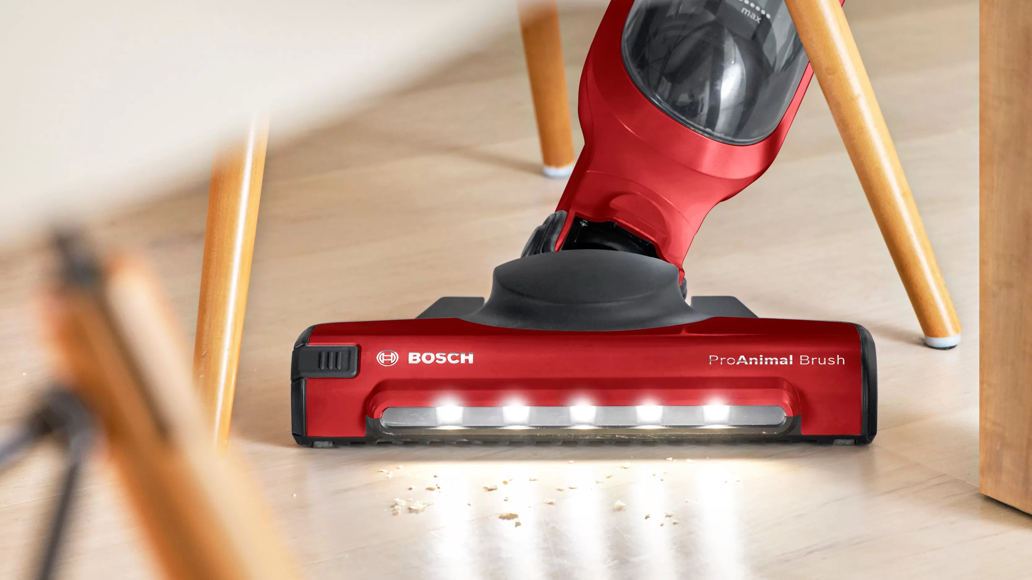 Bosch Bosch Serie 4 BBH3ZOO28 aspirateur balai et balai électrique Batterie Sec Sans sac 0,4 L Rouge 2,15 Ah