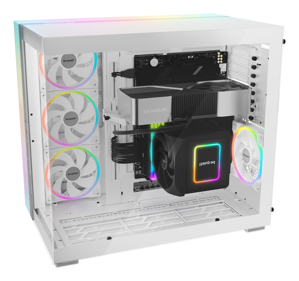 be quiet! Light Base 900 FX Blanc | Boîtier PC ARGB vitré, Mini ITX / Micro ATX / ATX / E-ATX / XL-ATX, 4 ventilateurs L