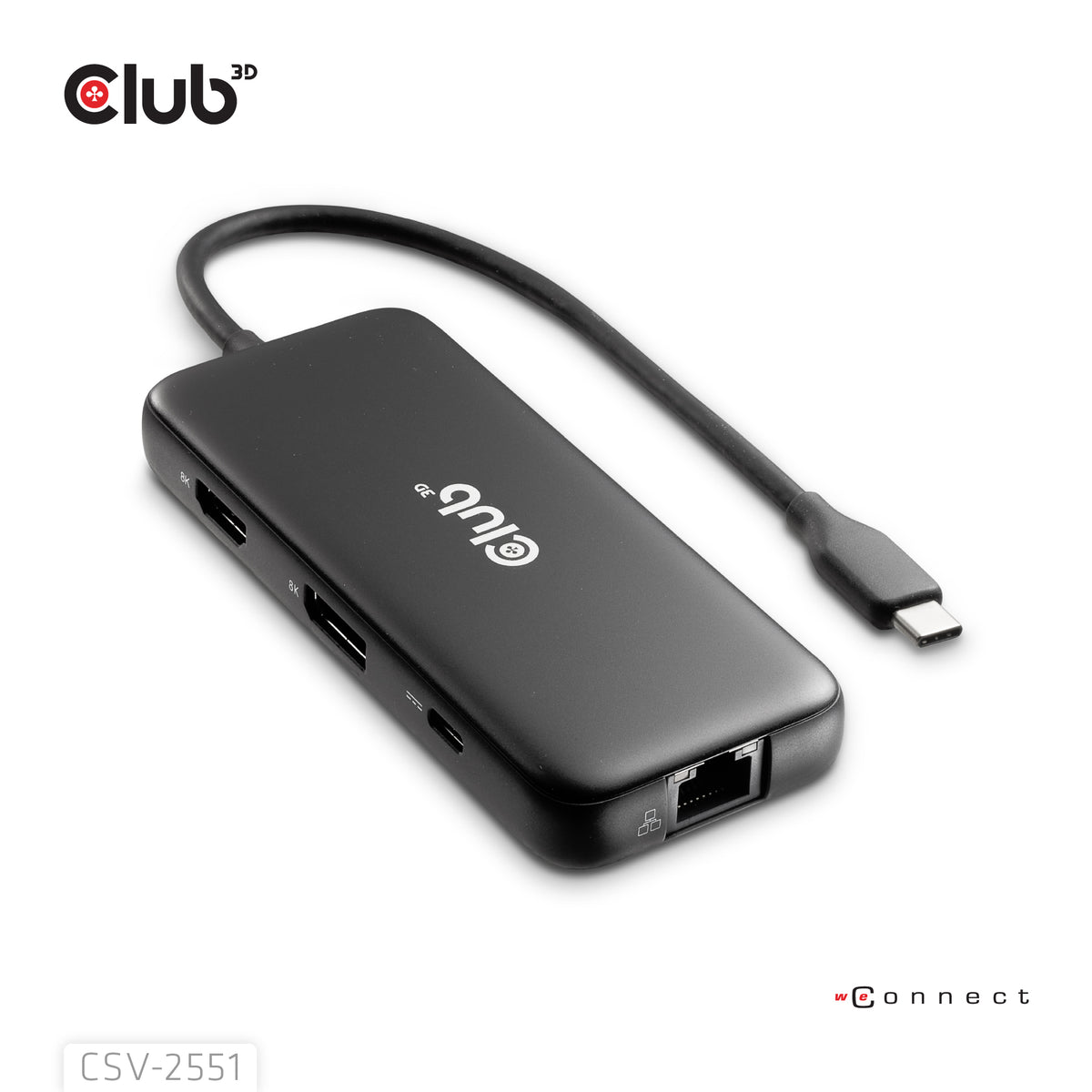 CLUB3D CSV-2551 Station d'accueil USB Type-C, Noir
