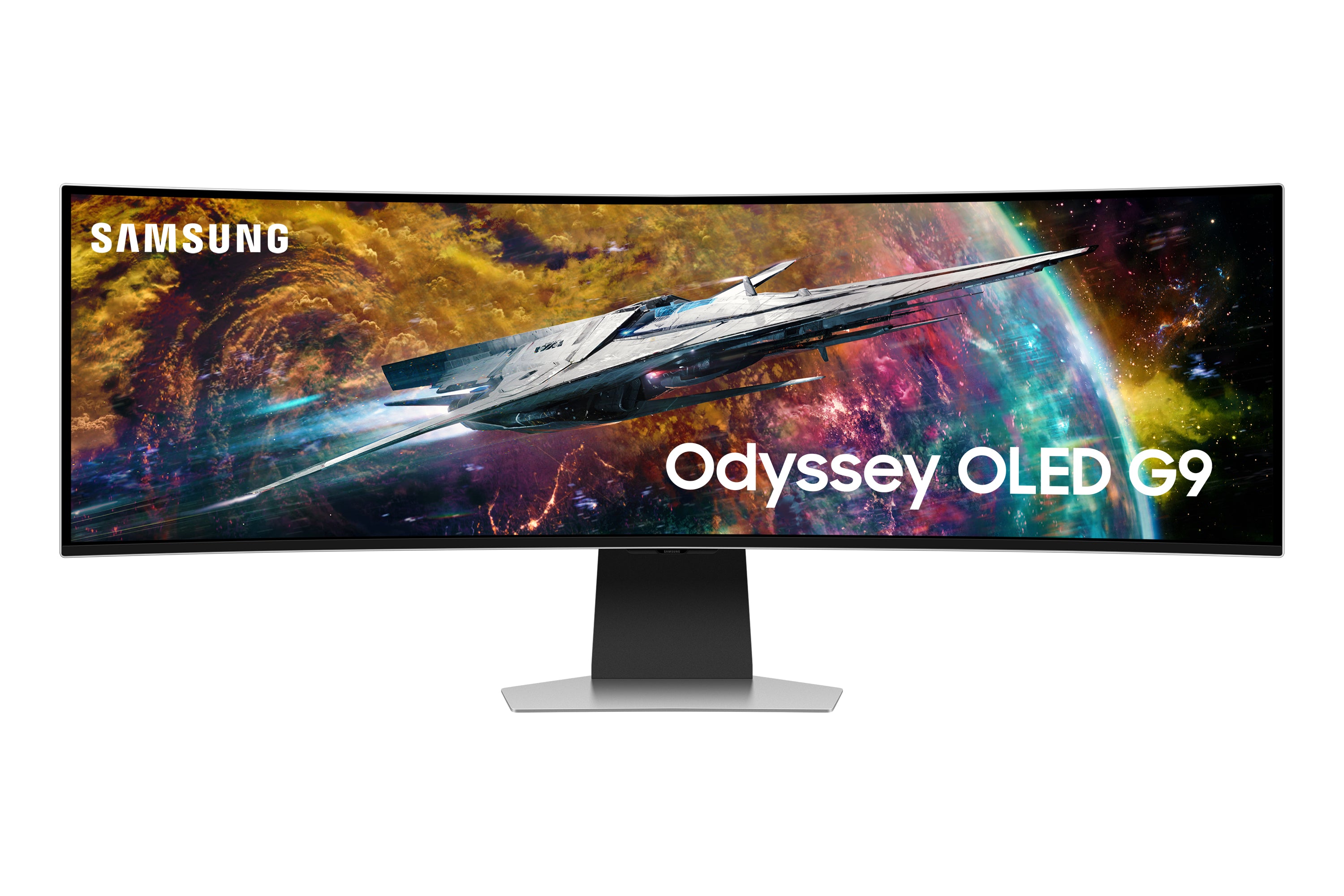 Samsung Samsung G95SC écran plat de PC 124,5 cm (49") 5120 x 1440 pixels Dual QHD OLED Argent
