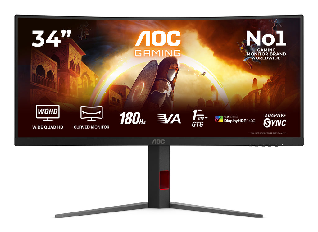 AOC G4 CU34G4CAP 34 Fast VA 3440 x 1440 (UltraWide) HDMI DisplayPort 180 Hz