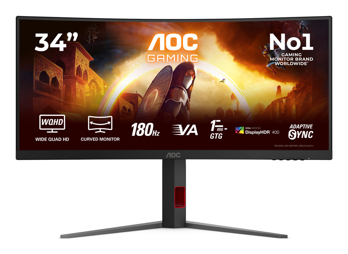 AOC G4 CU34G4CAP 34 Fast VA 3440 x 1440 (UltraWide) HDMI DisplayPort 180 Hz