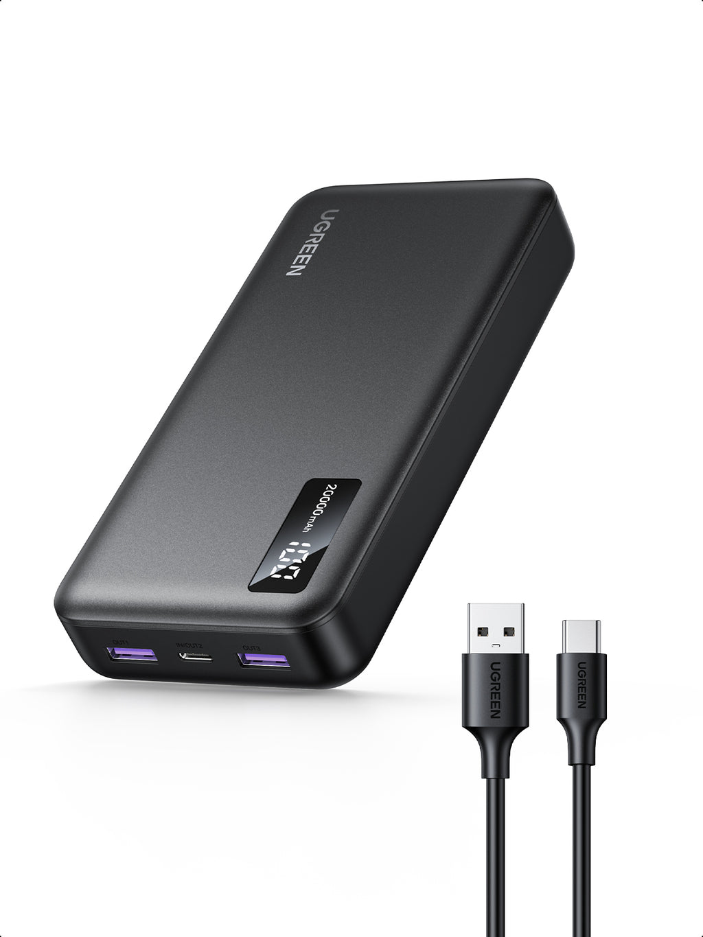 Ugreen 25683 banque d'alimentation électrique 20000 mAh Noir