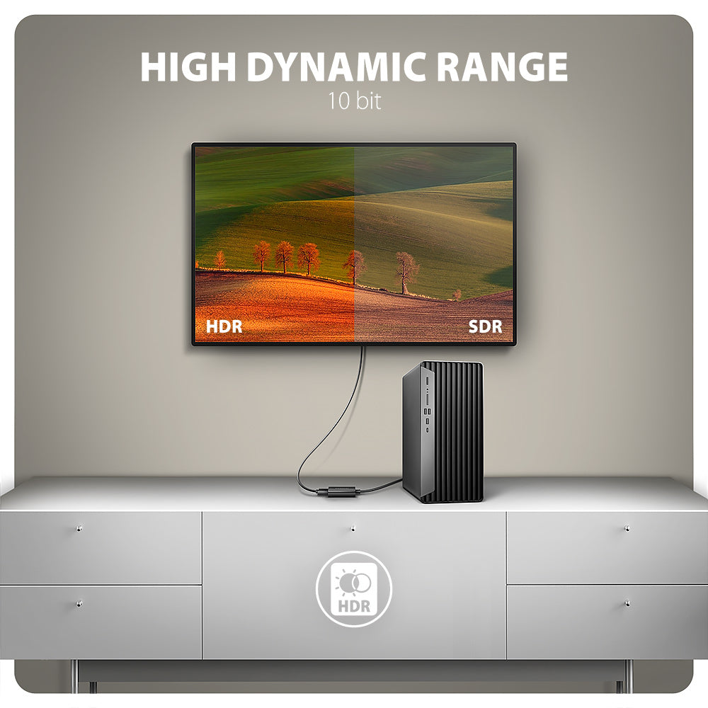 Axagon RVD-HI20N câble vidéo et adaptateur 0,15 m DisplayPort HDMI Noir - vue 4
