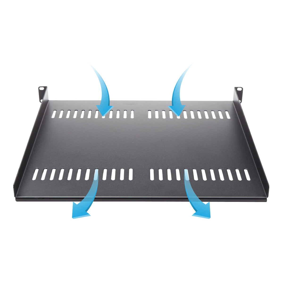 StarTech.com Étagère pour Rack Serveur 1U, Plateau Cantilever Universel Ventilé 19", Acier, Capacité 20kg, Profondeur 40