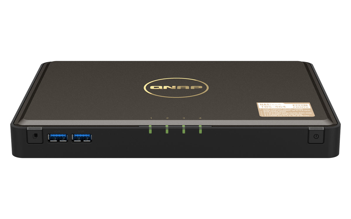QNAP TBS-464 NAS Bureau Intel® Celeron® N5105 8 Go DDR4 0 To QNAP Turbo System Noir