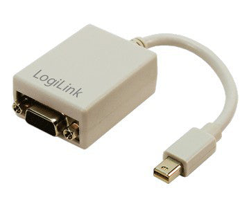 LogiLink Adaptateur Mini DisplayPort vers VGA, 0,09 m, Gris