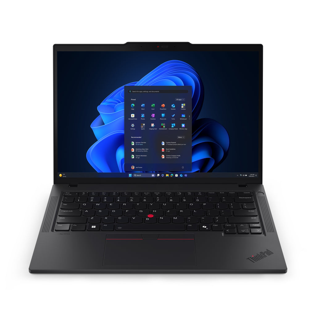 Lenovo ThinkPad T14 Gen 6 (Intel) Copilot+ PC Intel Core Ultra 5 228V Ordinateur portable 35,6 cm (14") WUXGA 32 Go LPDDR5x-SDRAM 1 To SSD Wi-Fi 7 (802.11be) Windows 11 Pro Allemand Noir