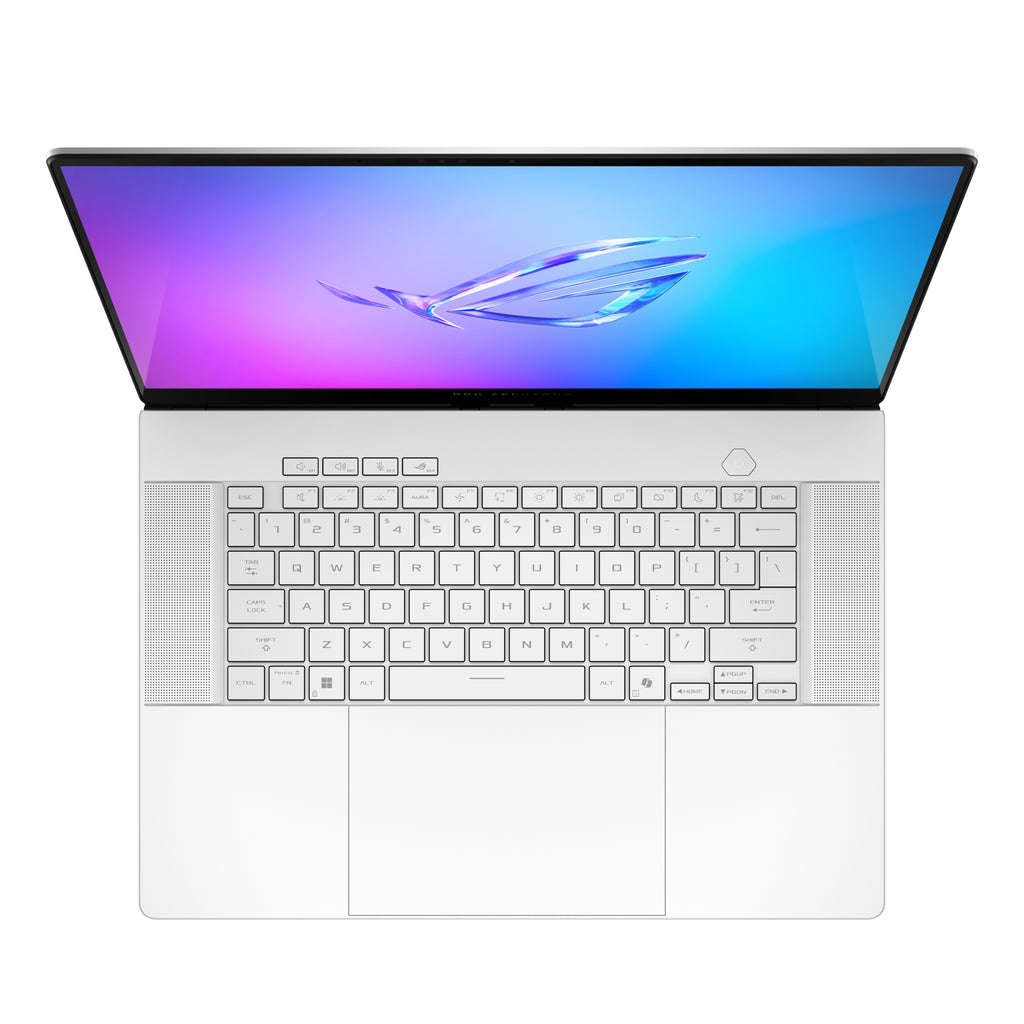 ASUS ASUS ROG Zephyrus G16 GU605CX-QR076W Intel Core Ultra 9 285H Ordinateur portable 40,6 cm (16") WQXGA 64 Go LPDDR5x-SDRAM 2 To SSD NVIDIA GeForce RTX 5090 Wi-Fi 7 (802.11be) Windows 11 Home Blanc