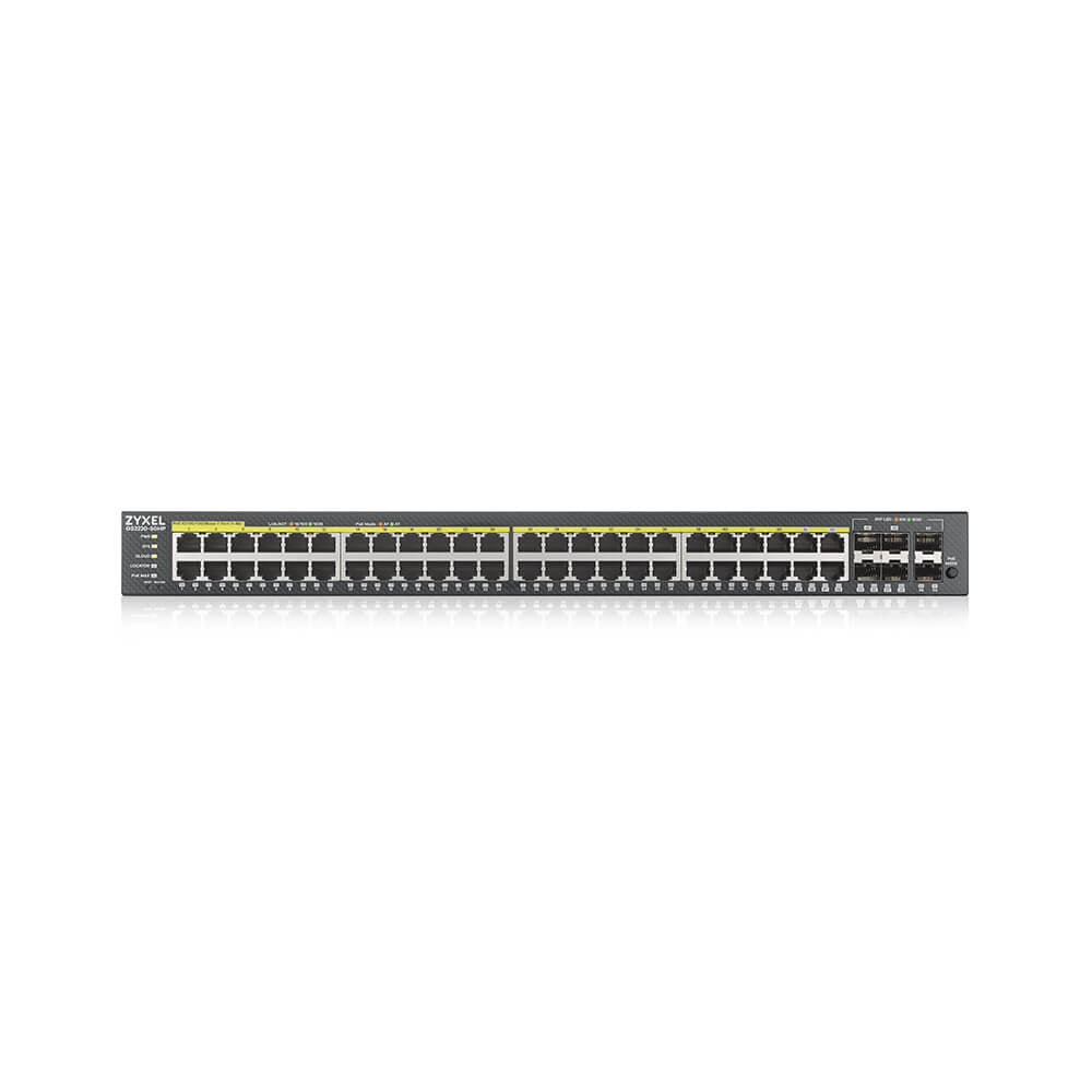 Zyxel GS2220-50HP-EU0101F Commutateur Réseau Géré L2 Gigabit Ethernet PoE Noir