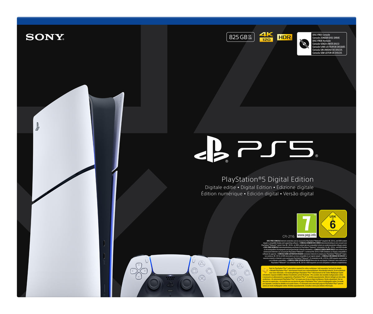Sony PlayStation 5 Slim Digital 825 Go Wi-Fi, Blanc