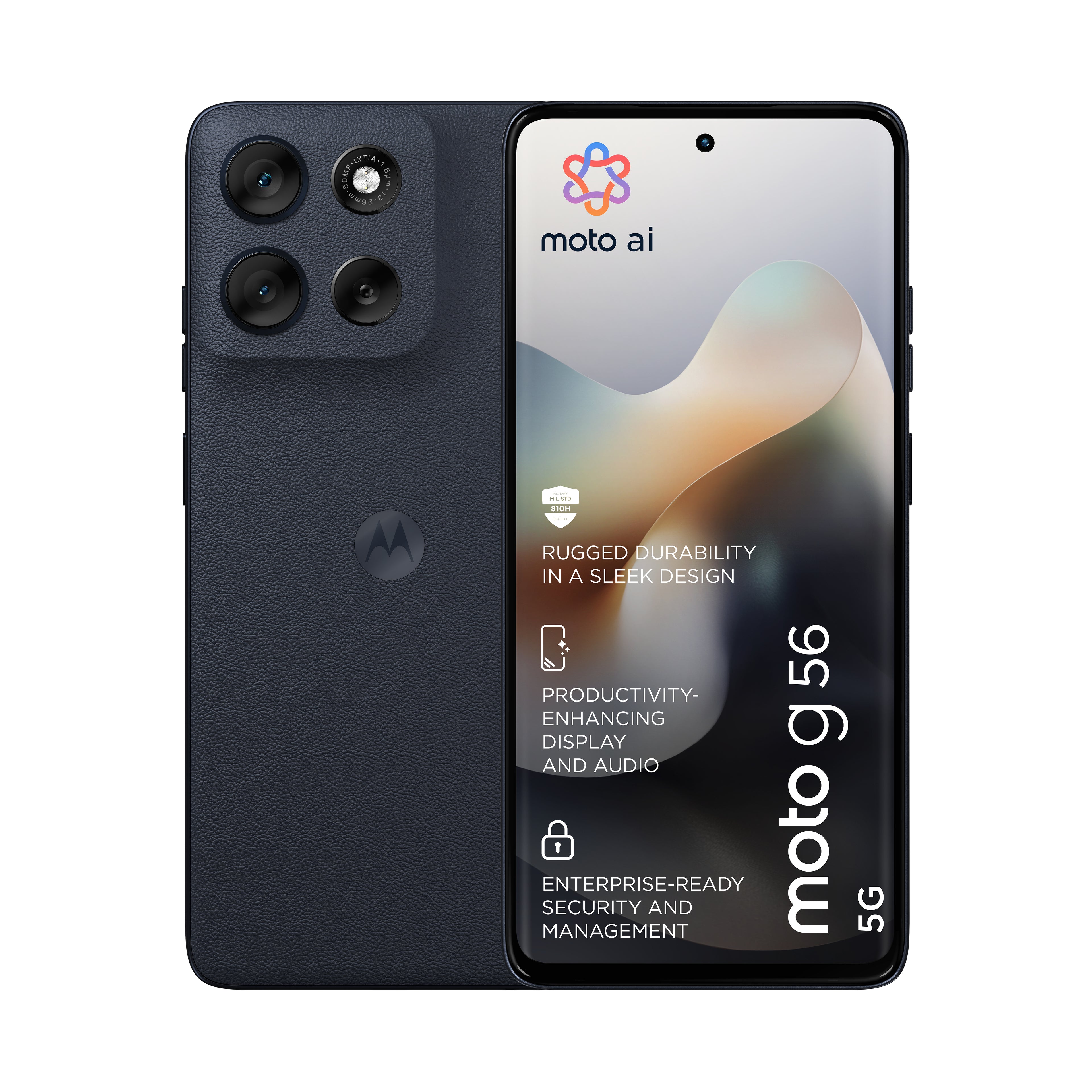 Motorola moto g56 5G 17,1 cm (6.72") Double SIM hybride Android 15 USB Type-C 8 Go 256 Go 5200 mAh Noir