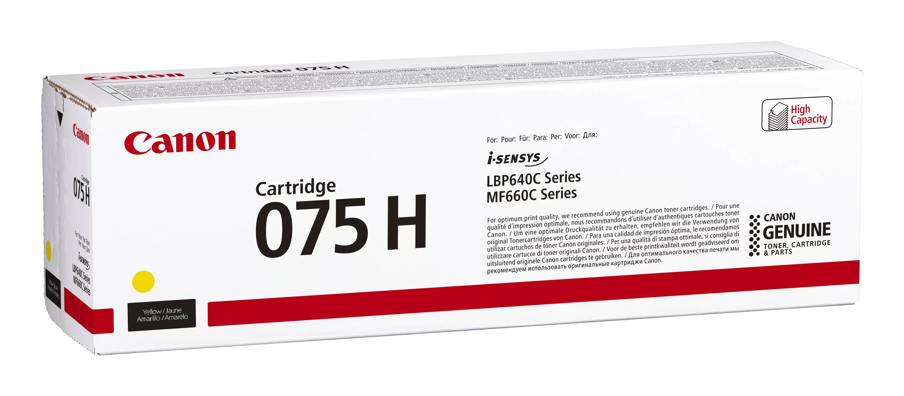 Canon 075 H Cartouche de toner 1 pièce(s) Original Jaune