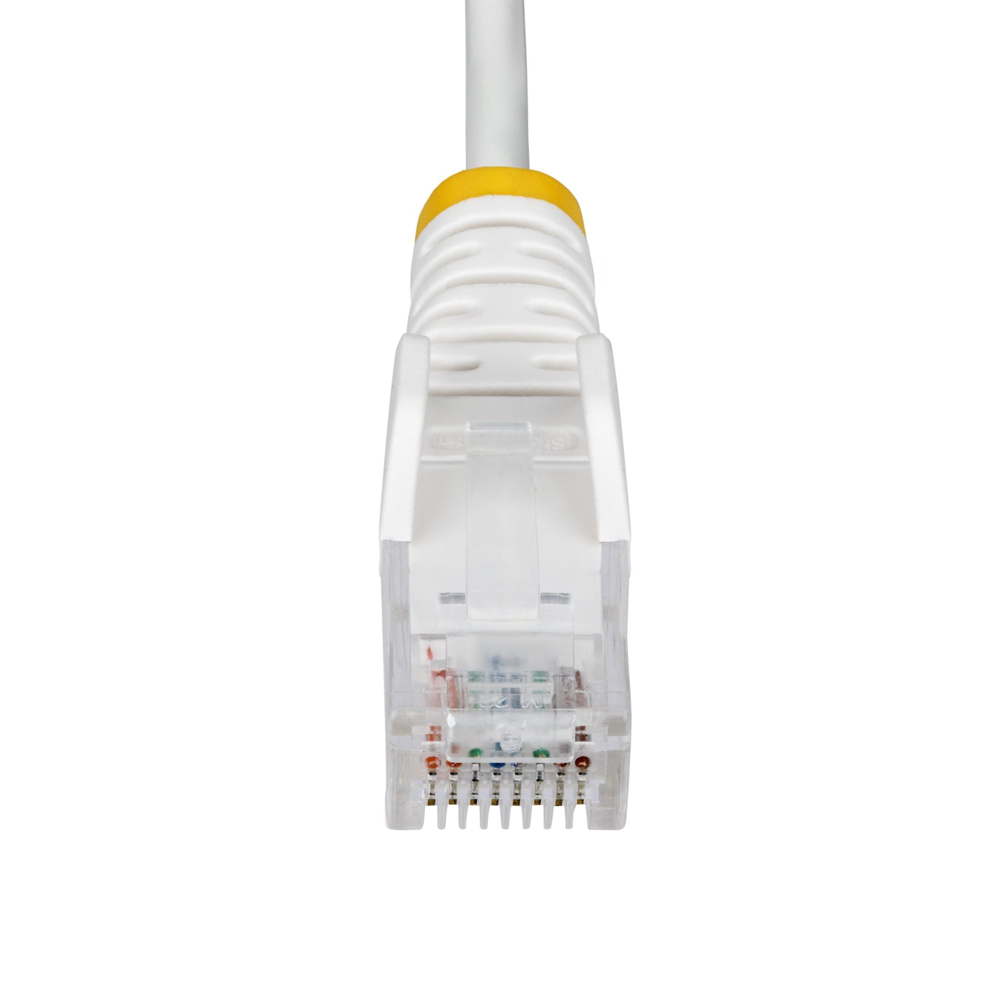 StarTech.com Câble Ethernet CAT6 Blanc Fin de 7m, Sans Accroc, 100W PoE, UTP, LSZH, Fil de Cuivre Pur 28AWG, Cordon Patch Réseau RJ45 avec Serre-Câble, Contrôlé Fluke