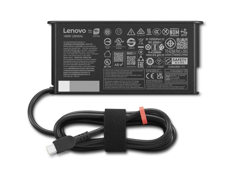 Lenovo 4X21U28835 adaptateur de puissance & onduleur Intérieure 180 W Noir