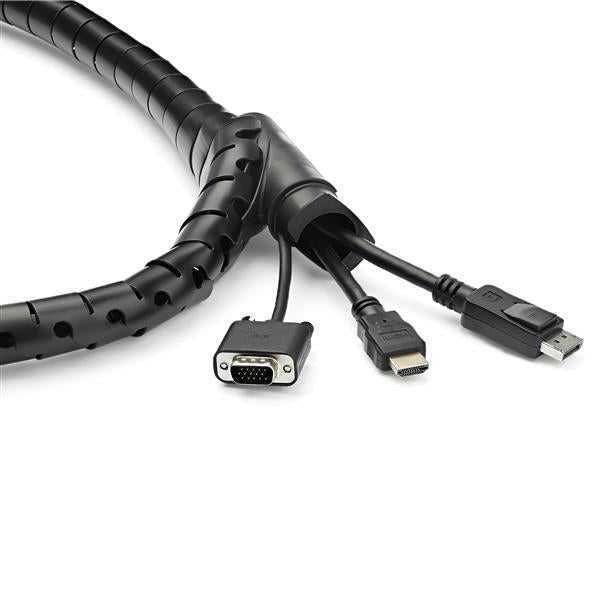 StarTech.com Gaine Spirale Range-Câble Noir, 45 mm de Diamètre, 1,5 m