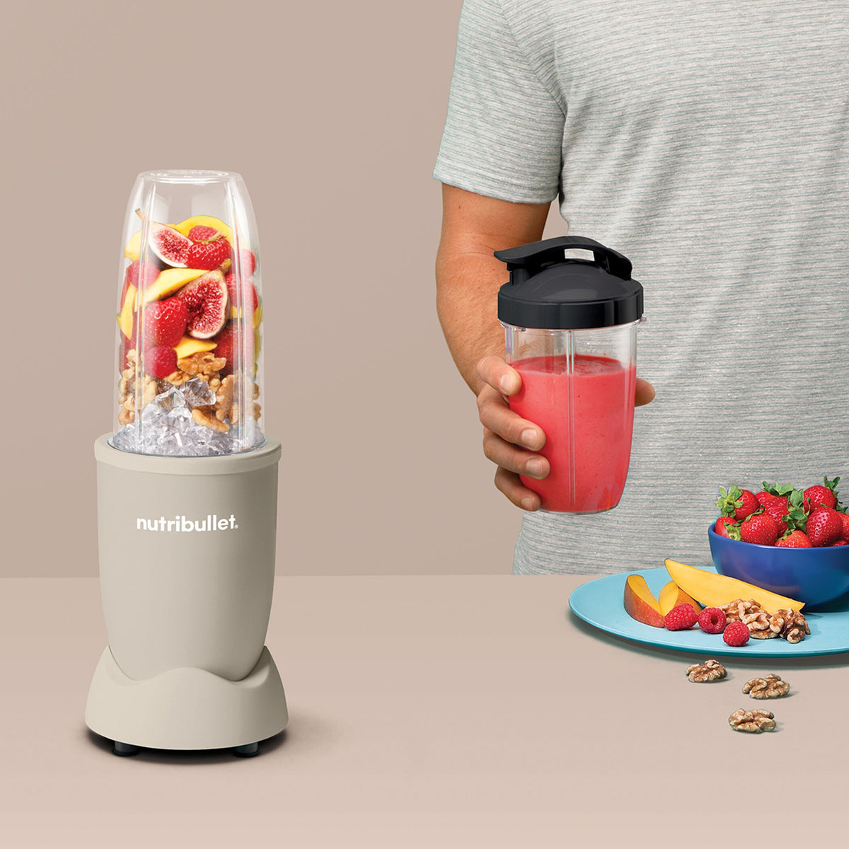 NutriBullet NB907MASN Blender Sport 900W 0,9L, Beige