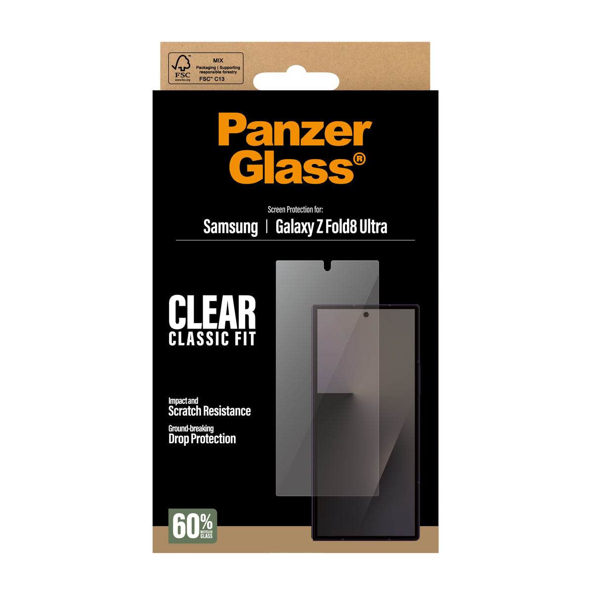 PanzerGlass ® Sub Screen Protector Samsung Galaxy Z Fold8 Ultra | Classic Fit Samsung - Galaxy Z Fold8 Ultra - vue 3