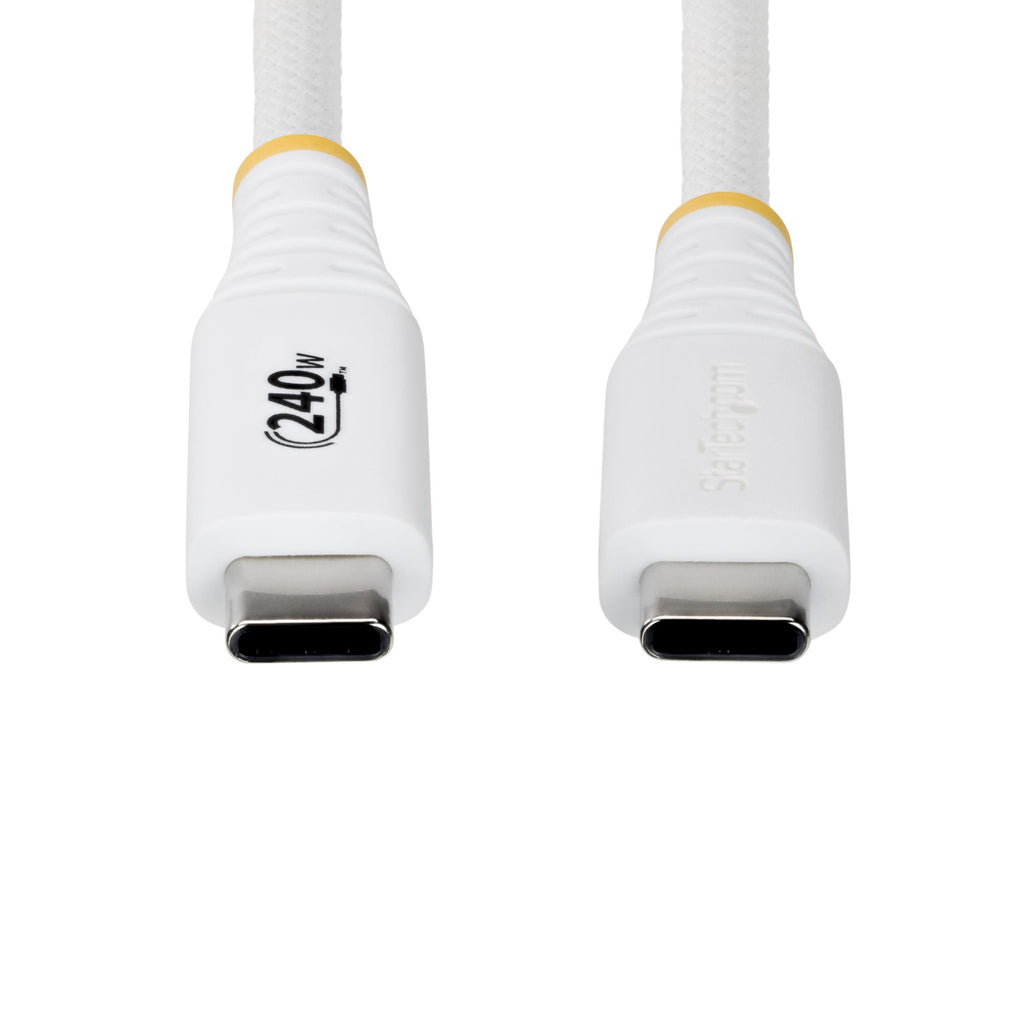 StarTech.com Câble de Recharge USB-C de 2m, Résistant et Ultra-Souple, PD EPR 240W (5A), Câble de Recharge USB 2.0 pour 