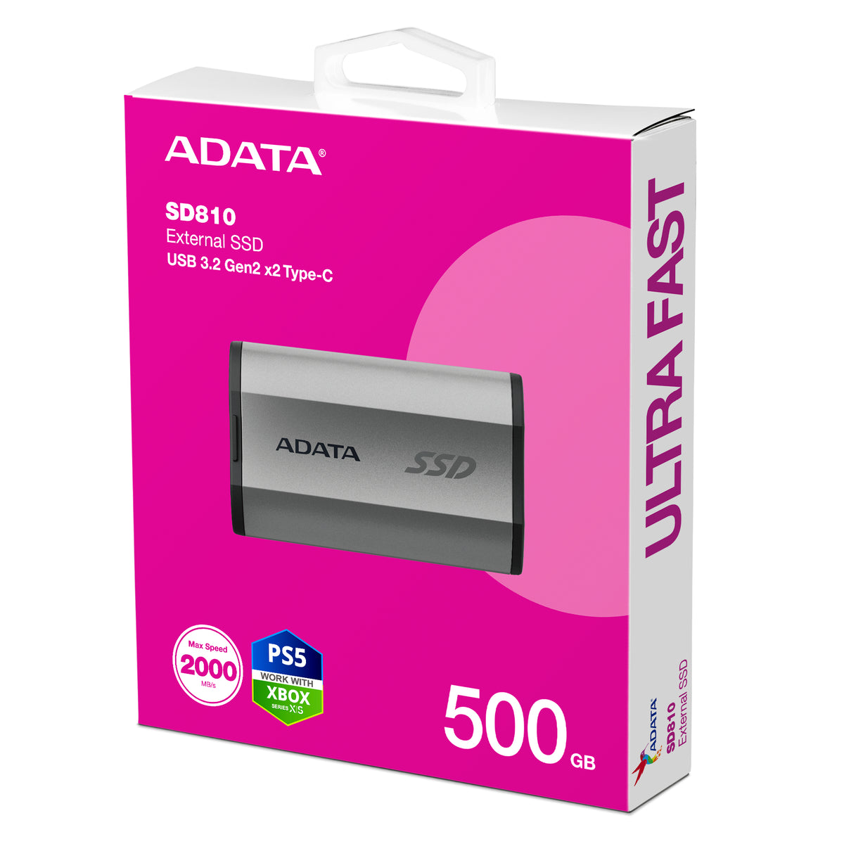 ADATA SSD SD810 500GB USB 3.2 Gen 2 - vue 6