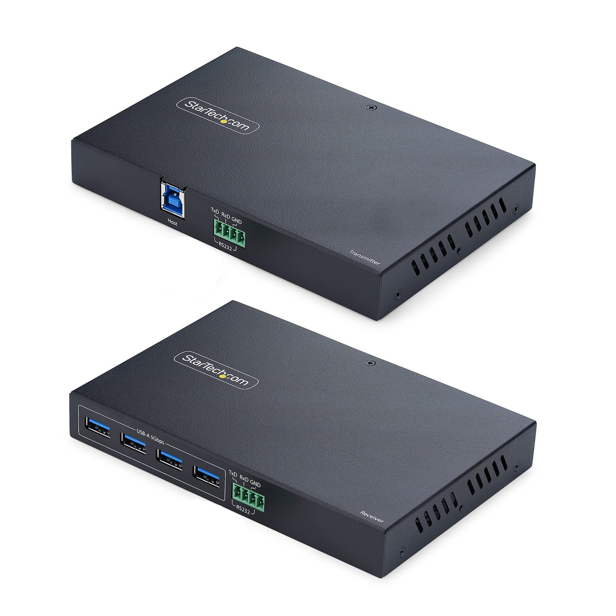 StarTech.com Extension USB 3.0 vers Ethernet 4 Ports jusqu'à 100m via RJ45 Cat6a/Cat7/Cat8, Hub 4xUSB-A 5 Gbps, TAA