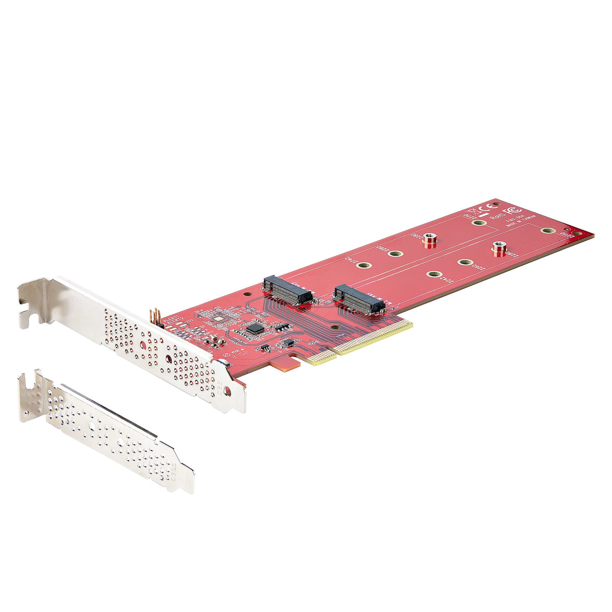 StarTech.com Adaptateur PCIe M.2 vers Double NVMe ou AHCI SSD, PCI Express 4.0, 7,8 Gbps, Bifurcation Requise