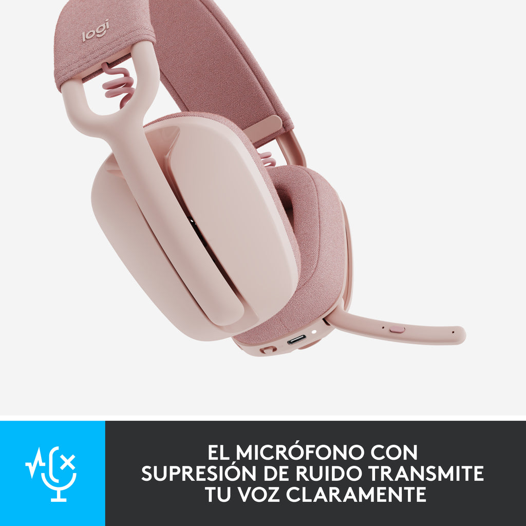 Logitech Zone Vibe 100 Trådløs Høretelefoner Pink