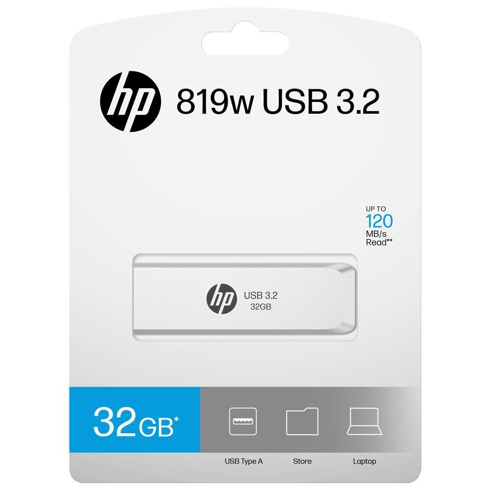 HP HPFD819W-A-32 lecteur USB flash 32 Go USB Type-A 3.2 Gen 2 (3.1 Gen 2) Argent