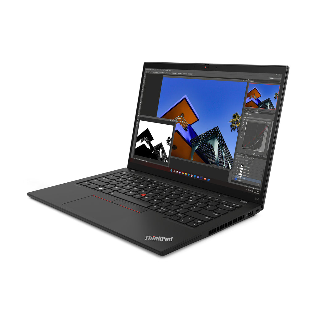 Lenovo ThinkPad T14 Gen 4 (AMD) AMD Ryzen™ 5 PRO 7540U Ordinateur portable 35,6 cm (14") Écran tactile WUXGA 16 Go LPDDR5x-SDRAM 256 Go SSD Wi-Fi 6E (802.11ax) Windows 11 Pro Nordique Noir