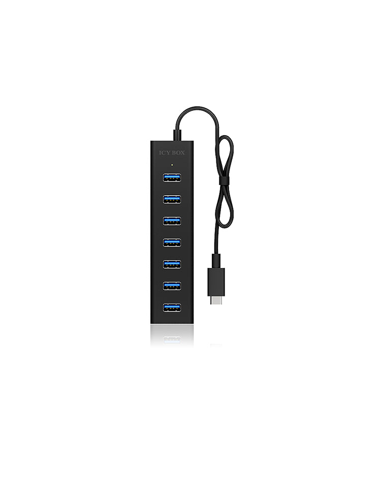 ICY BOX IB-HUB1700-C3 USB 3.2 Gen 1 (3.1 Gen 1) Type-C 5000 Mbit/s Noir