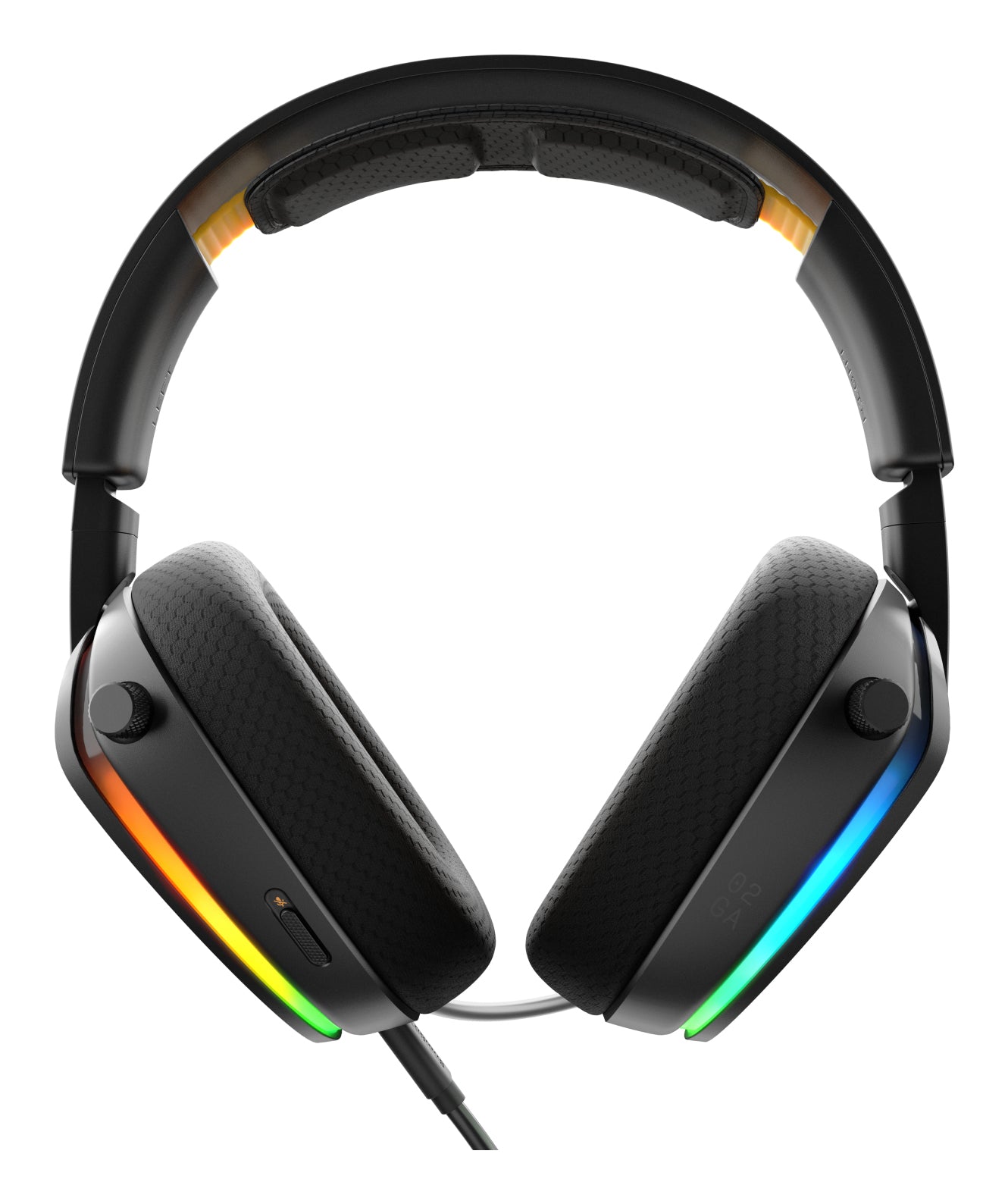 Glorious Gaming Glorious GHS Eternal RGB - Casque gaming stéréo RGB pour PC, PS5, PS4, Switch. Transducteurs inclinés sur mesures, micro détachable USB-C haute-clarté ajustable. Résistant, confort longue durée. Noir