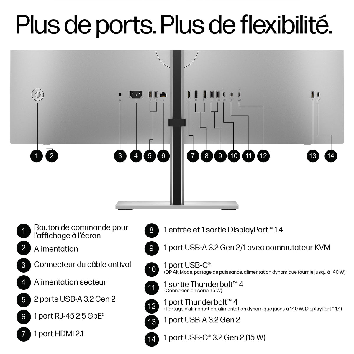 HP Series 7 Pro Écran Station d'Accueil Thunderbolt 4 31,5 pouces 4K - 732xk