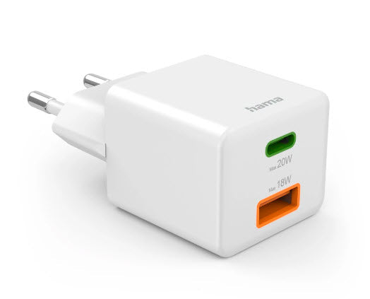 Hama 00201991 Chargeur Secteur Charge Rapide USB-C, Blanc