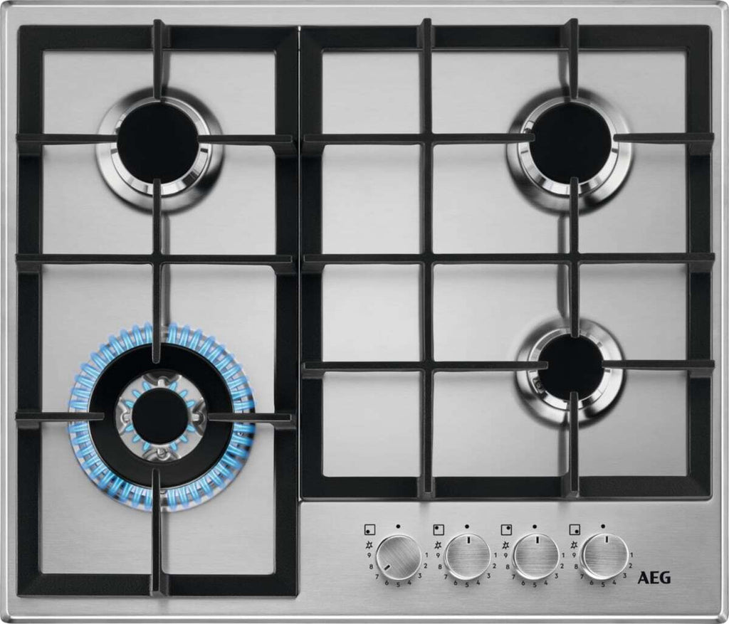 AEG HGB64420SM Acier inoxydable Intégré 60 cm Gaz 4 zone(s)