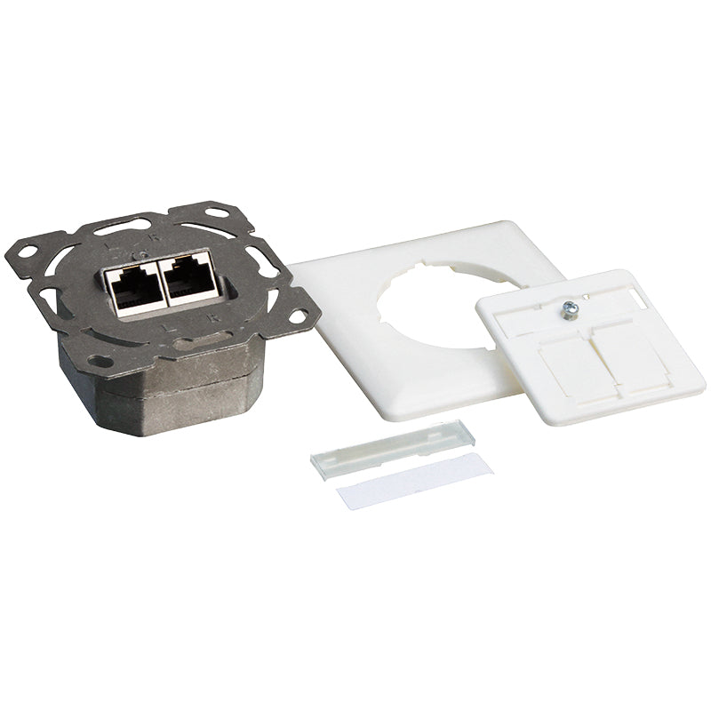 LogiLink NP0123 Prise RJ-45 Métallique, Blanc
