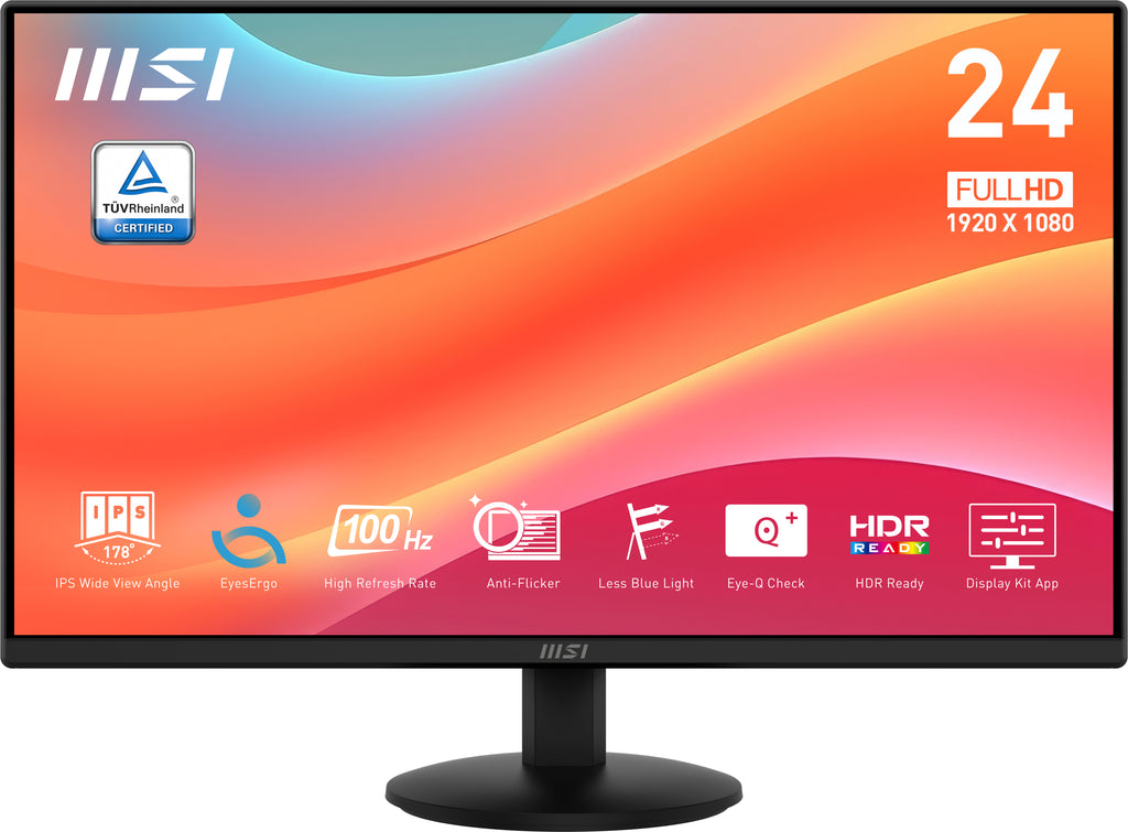 MSI Pro MP242L écran plat de PC 60,5 cm (23.8") 1920 x 1080 pixels Full HD LCD Noir