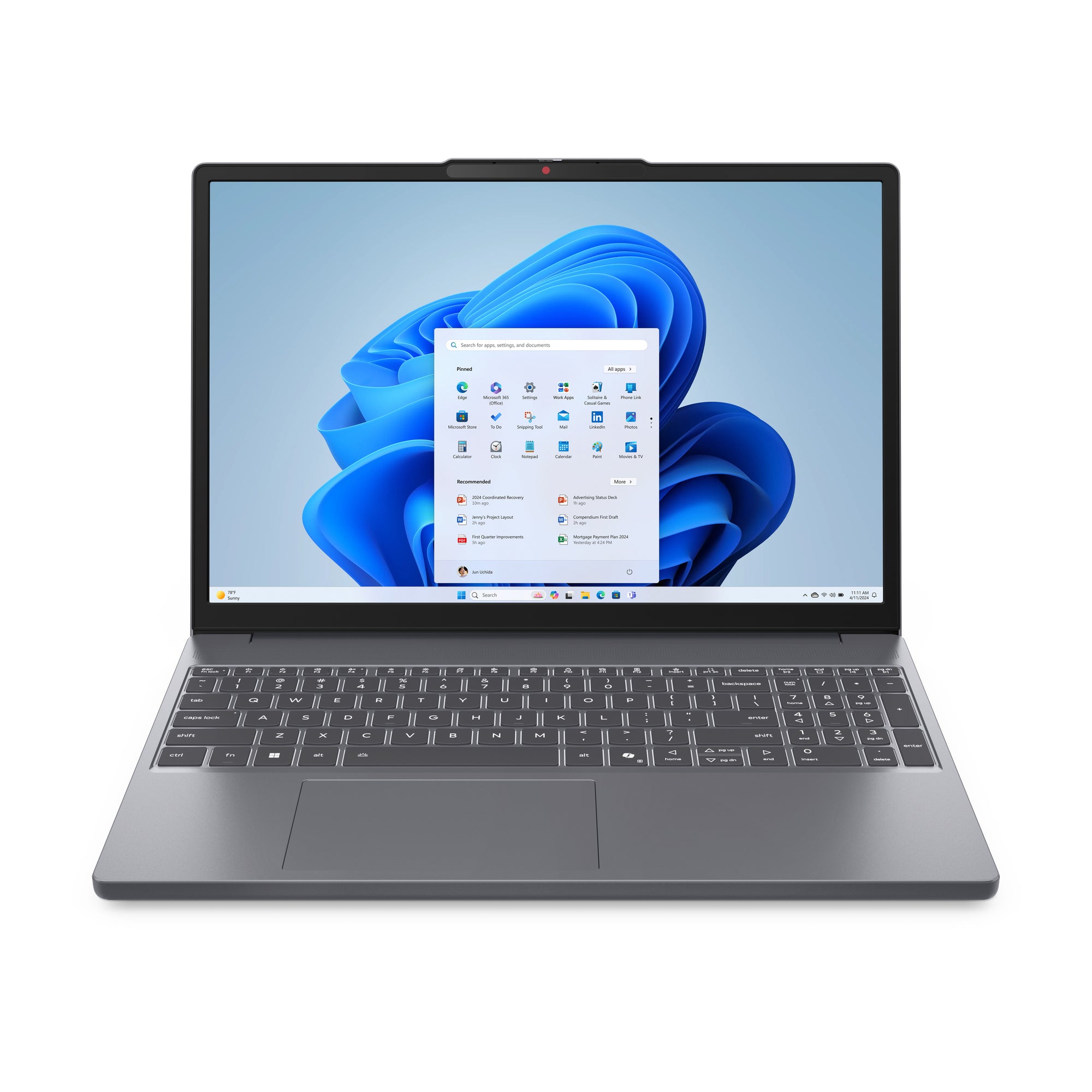 Lenovo IdeaPad Slim 3 15AHP10 AMD Ryzen™ 7 8840HS Ordinateur portable 38,9 cm (15.3") WUXGA 16 Go DDR5-SDRAM 512 Go SSD Wi-Fi 7 (802.11be) Windows 11 Home Allemand Gris