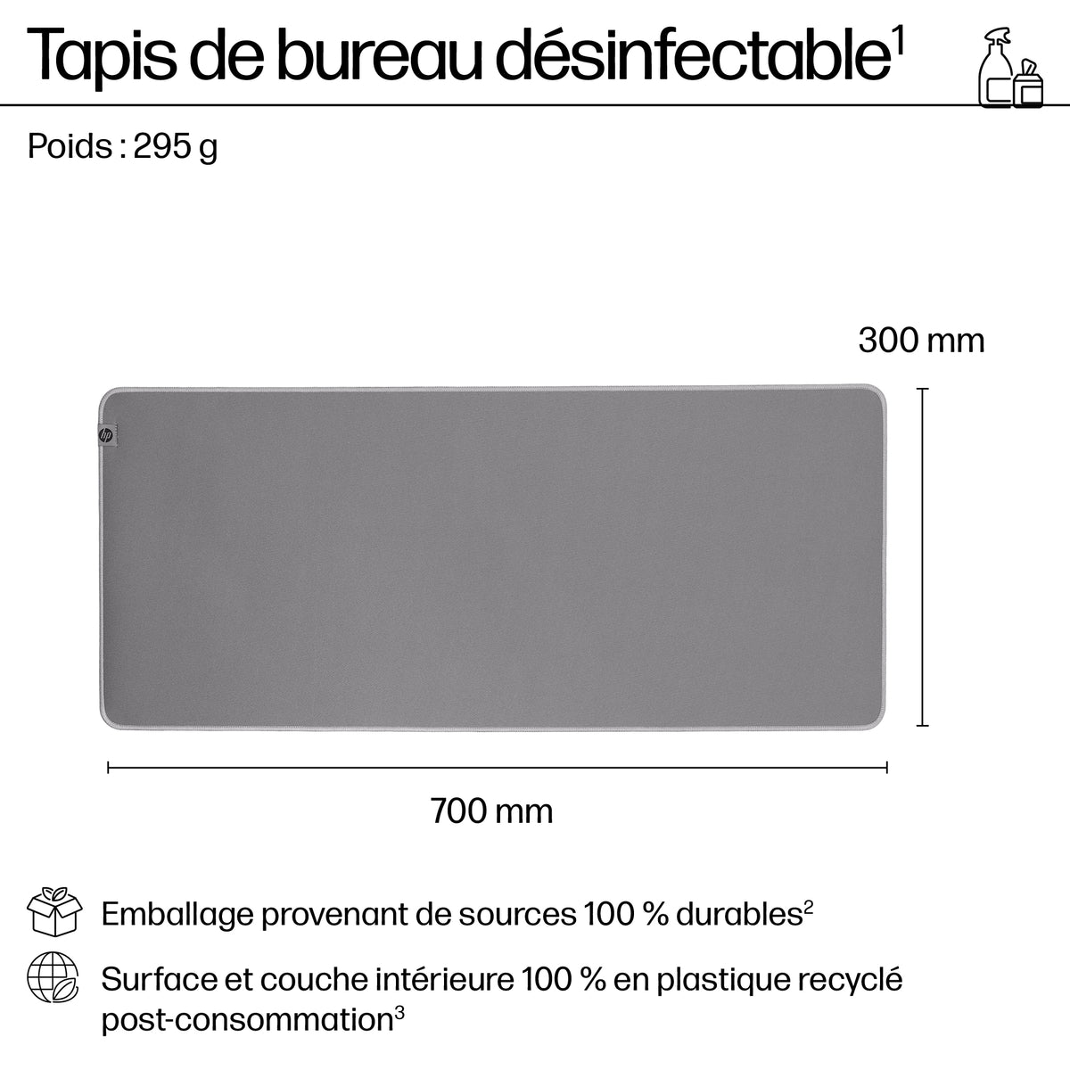 HP Tapis de bureau désinfectable 205