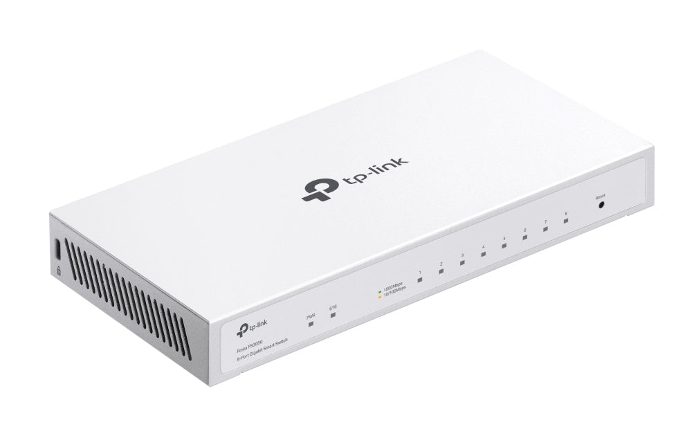 TP-Link Festa FS308G Switch Gigabit Ethernet Géré L2/L2+ PoE, 8 Ports RJ-45, Blanc