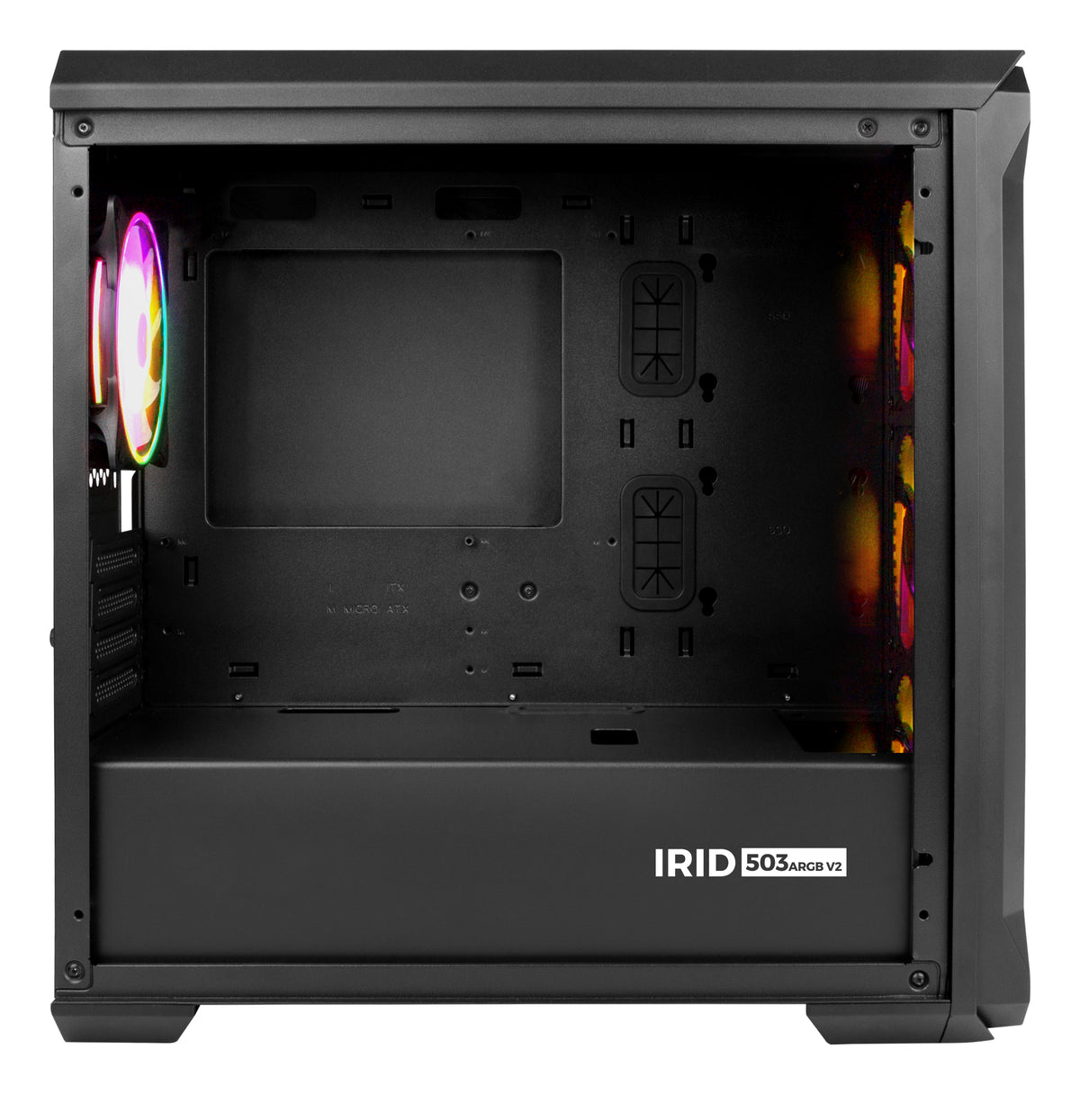 GENESIS Irid 503 ARGB Micro Tower Noir, Transparent